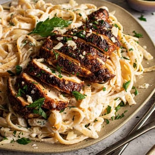 Cajún Alfredo Blackened Fettuccine